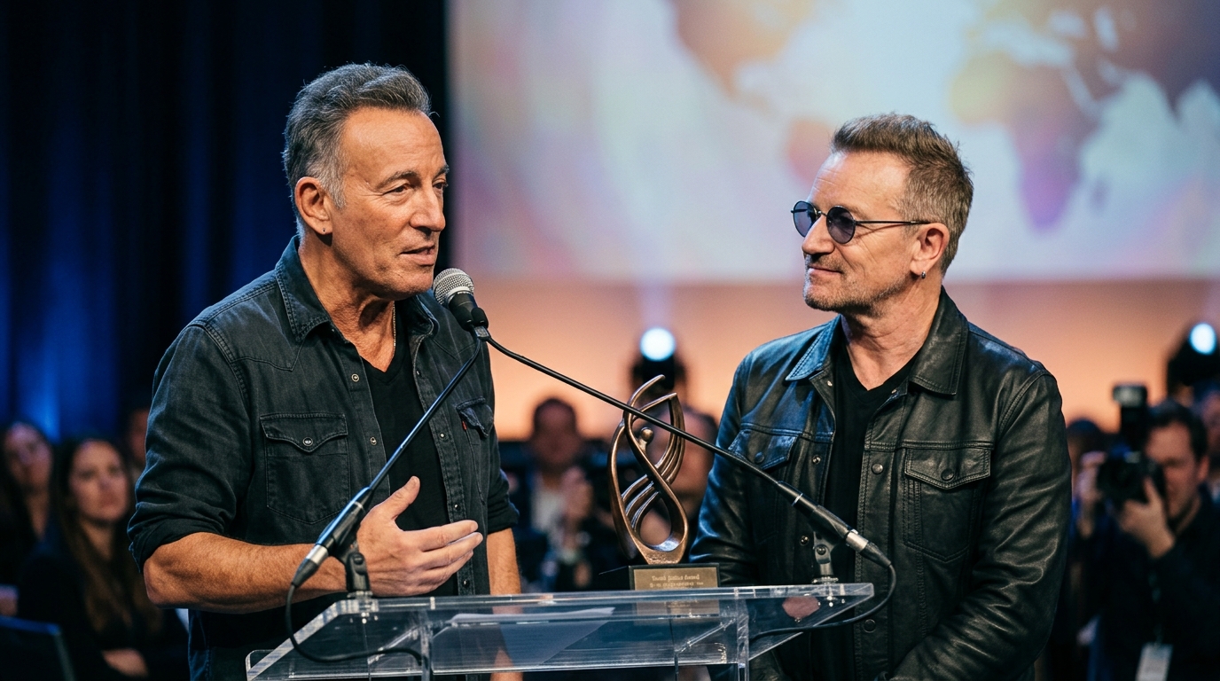Bruce Springsteen Dedicates Social Justice Award, Discusses Activism with Bono