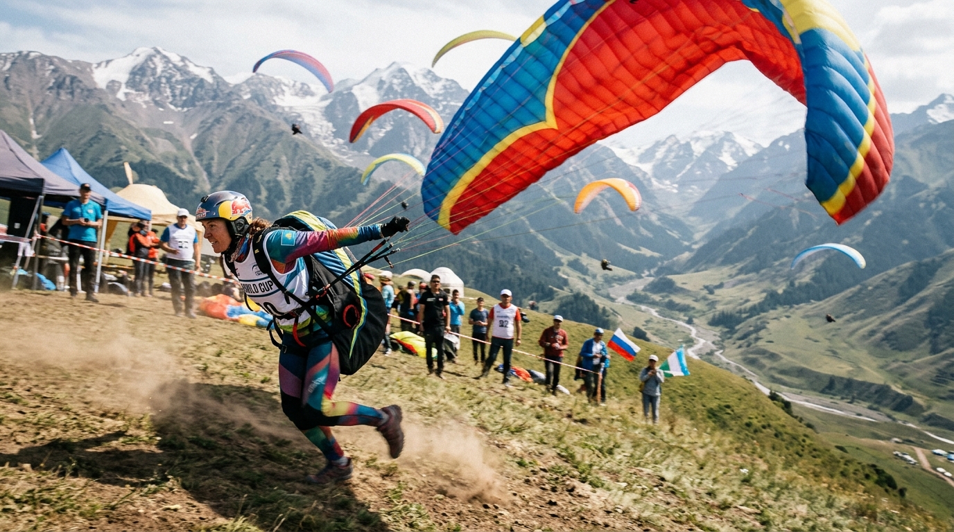 Kazakhstan Hosts Central Asia's First Paragliding World Cup