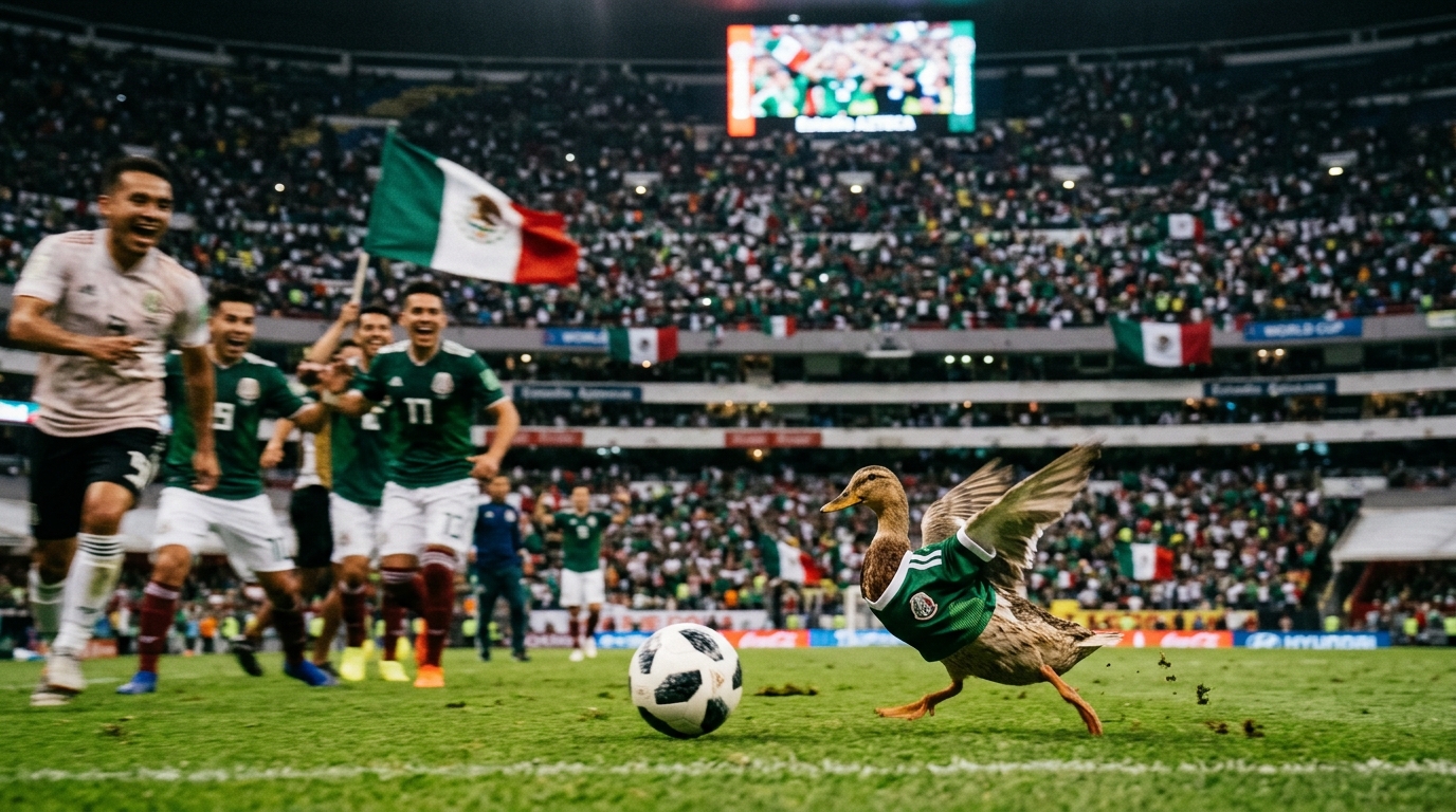 Merlin the Duck Rises from Mexico City Streets to World Cup Stardom