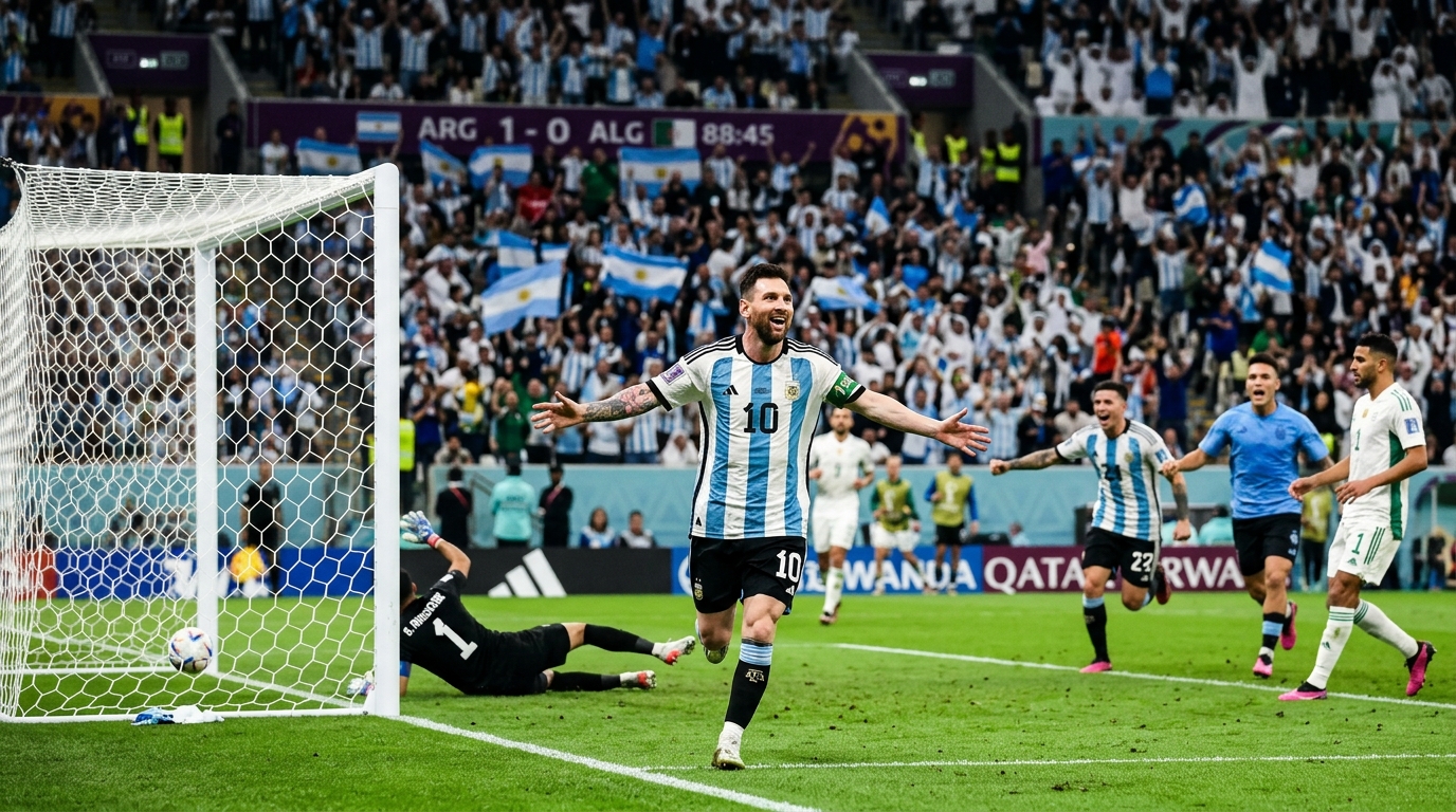 Messi Gives Argentina 1-0 Lead Over Algeria in World Cup Match