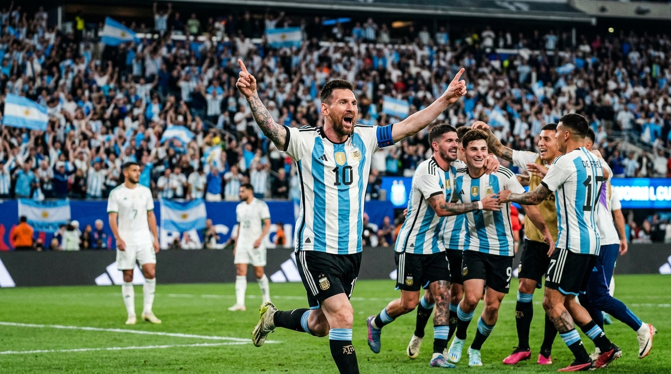Messi Hat-Trick Powers Argentina to 3-0 World Cup Opening Victory Against Algeria