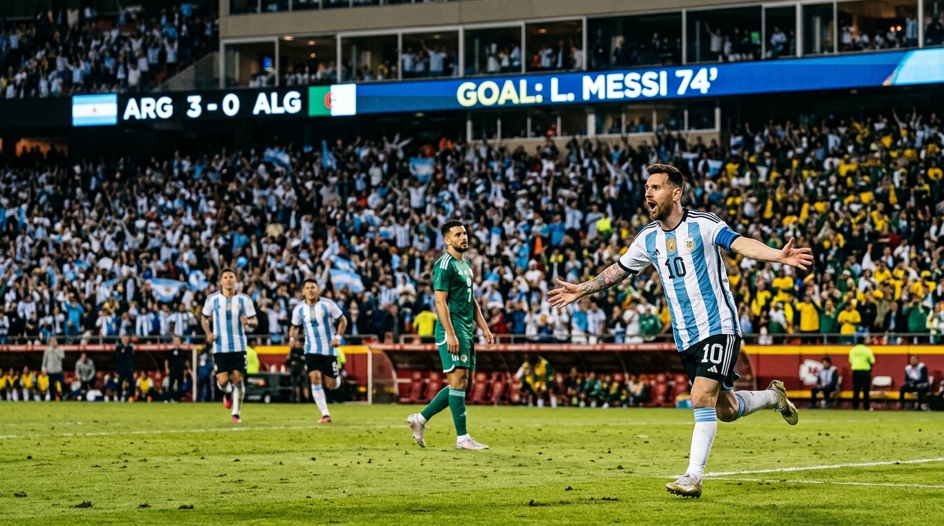 Messi's Hat-Trick Secures 3-0 Victory for Argentina Against Algeria
